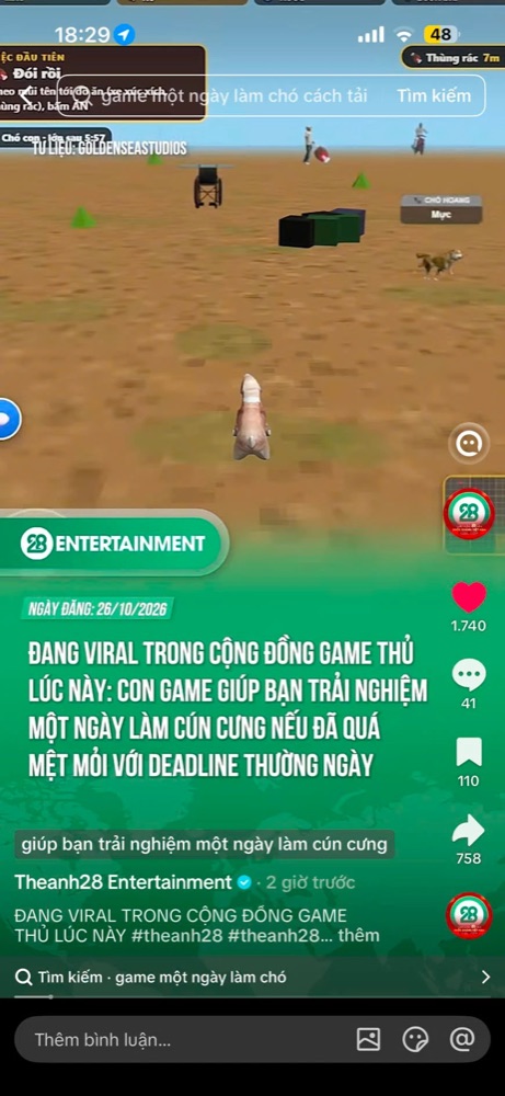 Ảnh chụp TikTok Theanh28 Entertainment lúc 18 giờ 29 ngày 26 tháng 10