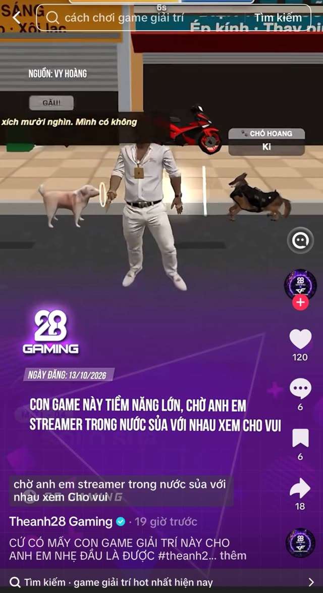 Ảnh chụp TikTok Theanh28 Gaming đăng ngày 13 tháng 10