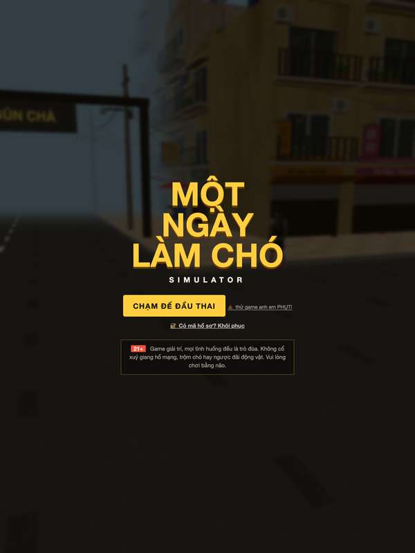 Màn hình đầu game Một Ngày Làm Chó